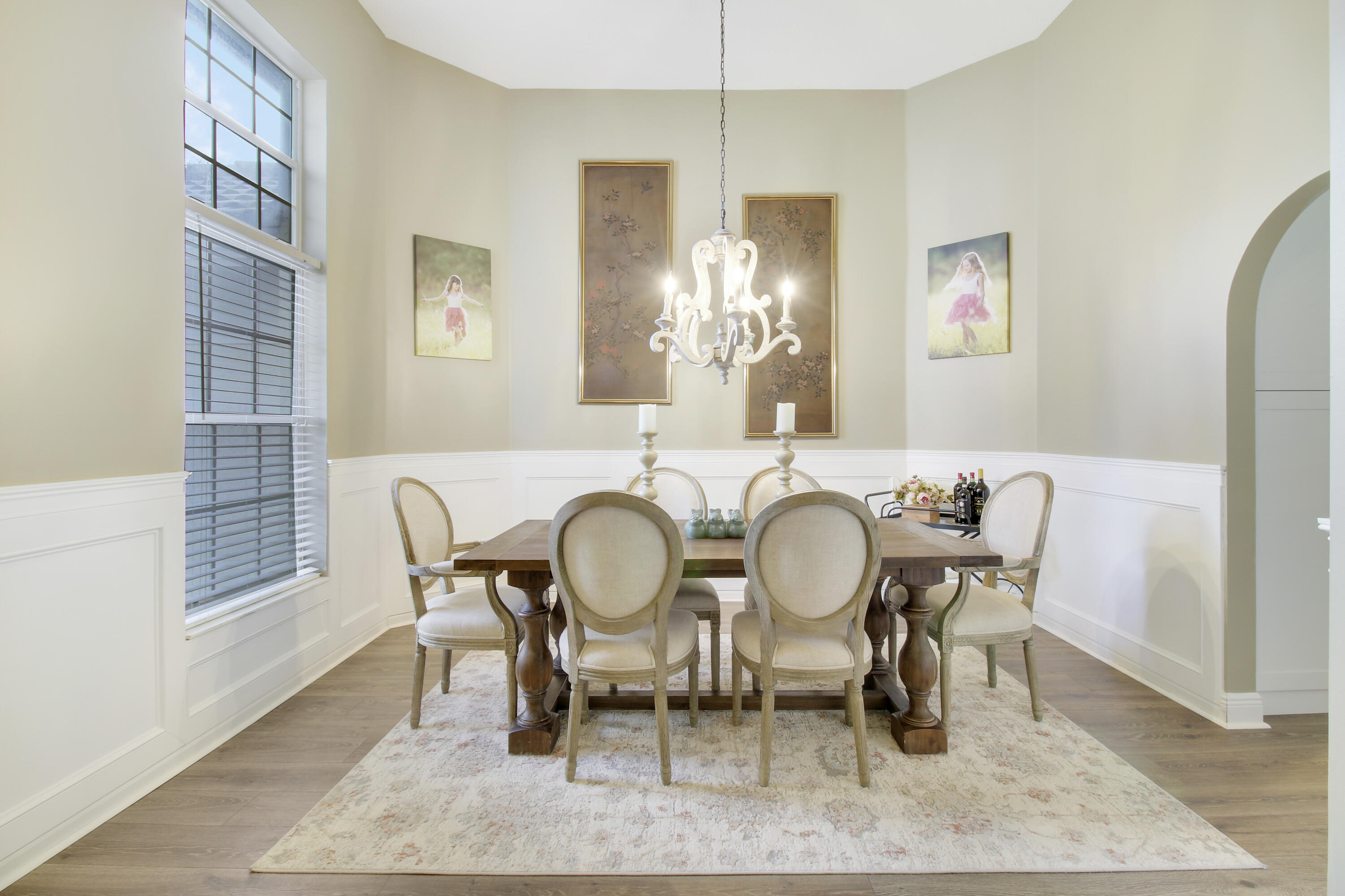 799 Cedar Cove Road Wellington, FL 33414 - Photo 13 of 44 a view of a dining room with furniture and chandelier