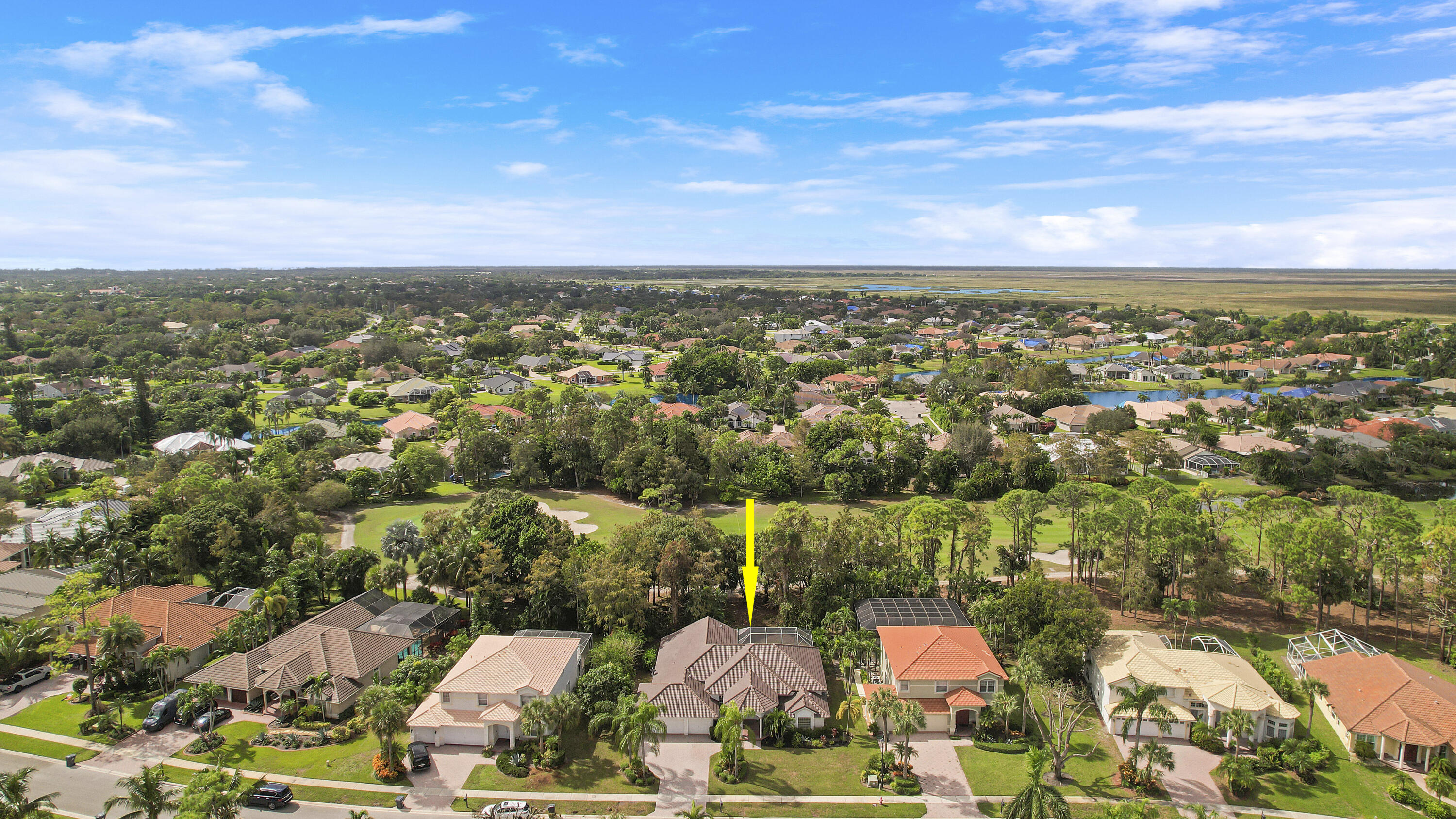 799 Cedar Cove Road Wellington, FL 33414 - Photo 38 of 44 an aerial view of residential houses with outdoor space