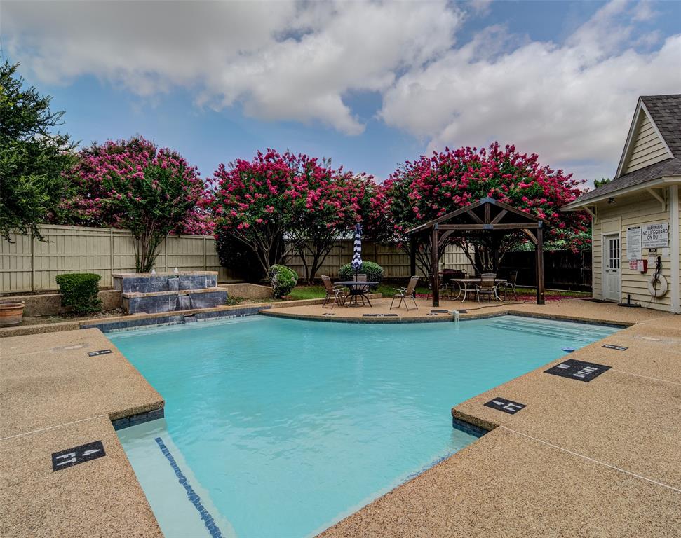 3602 Soft Wind Court Grapevine, TX 76051 - Photo 29 of 31 View of pool with a gazebo, a fenced backyard, and a patio