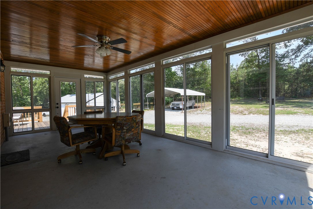1448 Canterbury Road St. Stephens Church, VA 23148 - Photo 37 of 57 Sunroom featuring a wood-paneled ceiling, ceiling