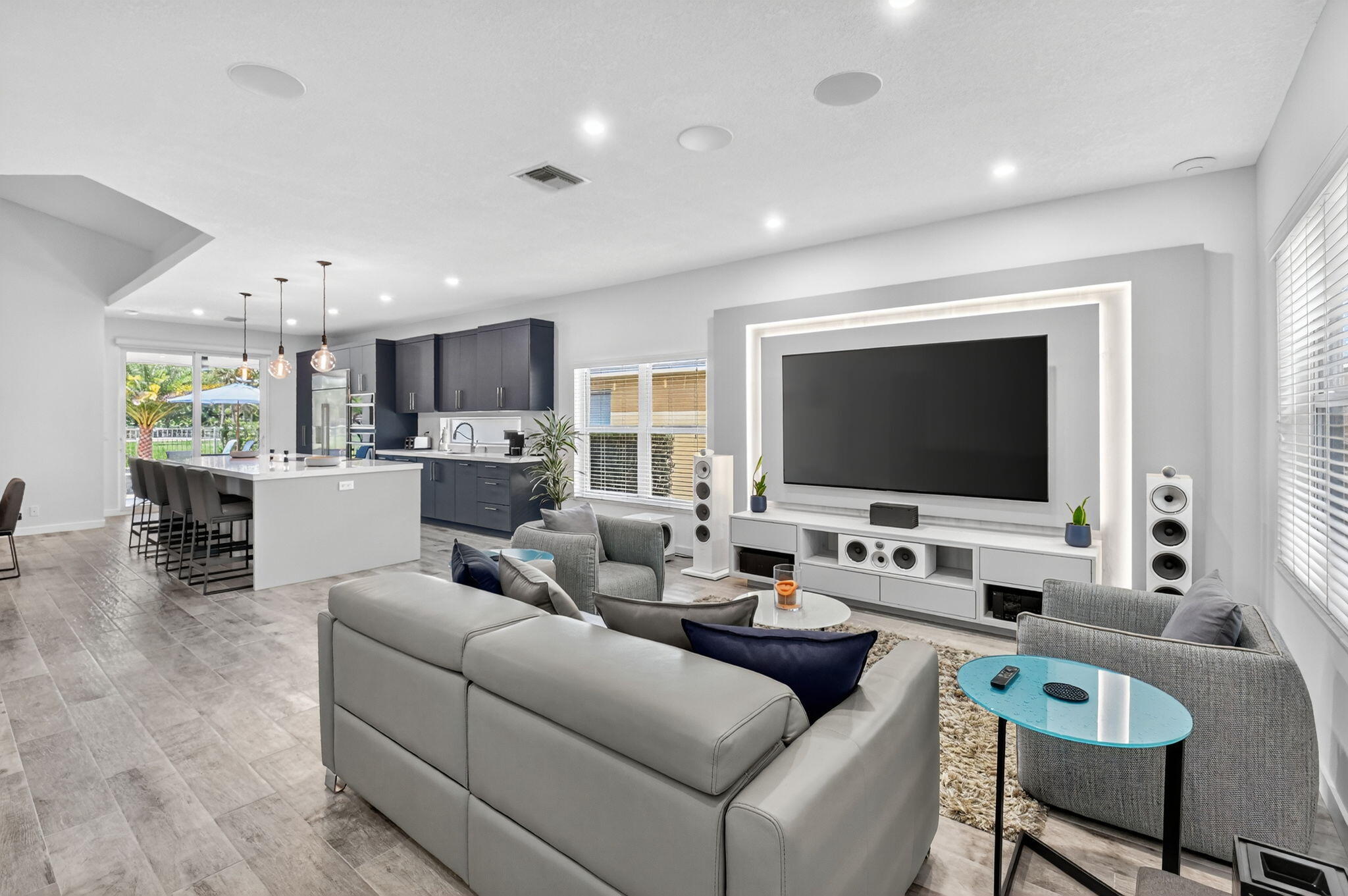 494 Enfield Court Delray Beach, FL 33444 - Photo 8 of 78 a living room with furniture and a flat screen tv