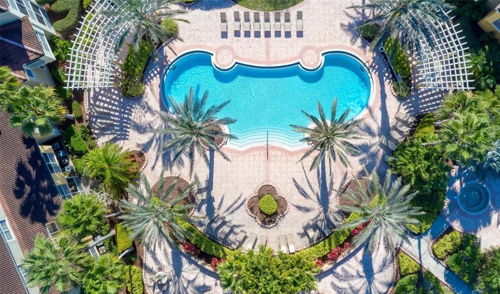 Aerial View of pool near condo