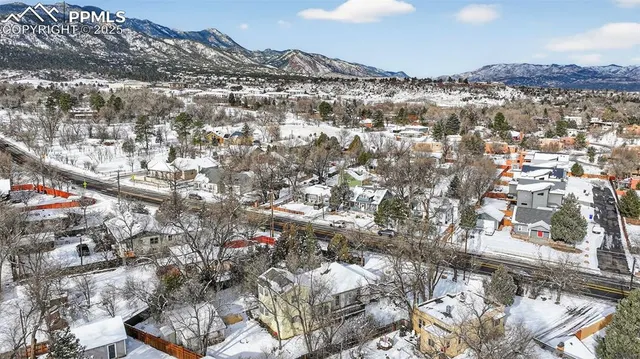 an aerial view of multiple house