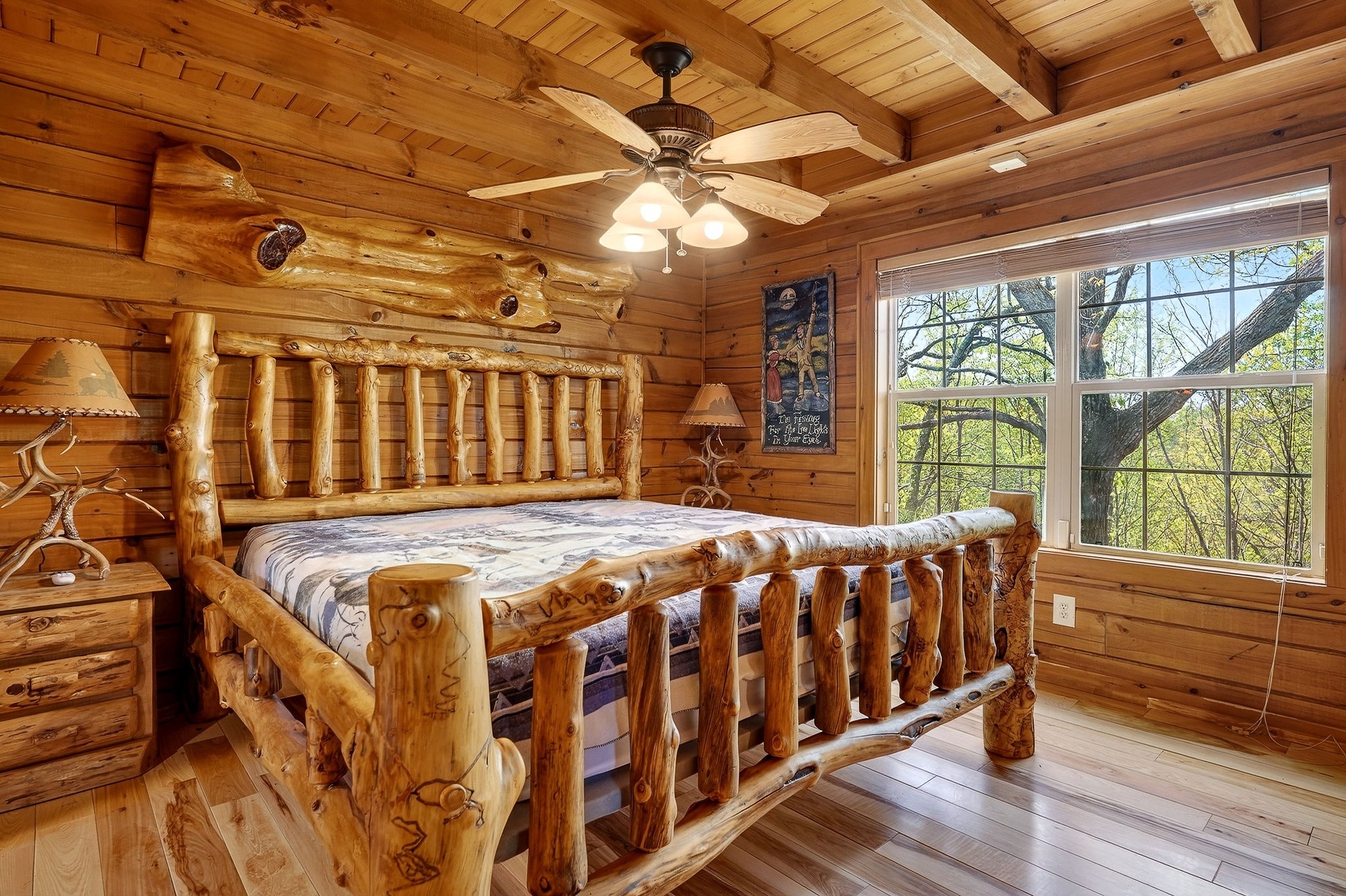 5175 Dale Ridge Road Liberty, TN 37095 - Photo 14 of 69 a bedroom with a bed and a large window with wooden floor