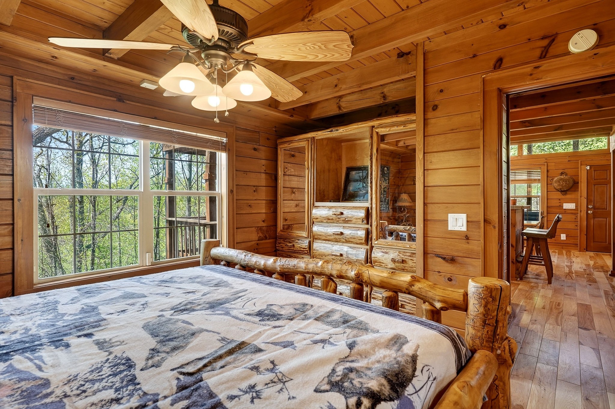 5175 Dale Ridge Road Liberty, TN 37095 - Photo 15 of 69 a bedroom with a large bed and a large window