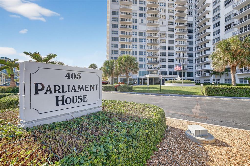 405 North Ocean Boulevard, Unit 1027 Pompano Beach, FL 33062 - Photo 31 of 57 a sign on the side of a building