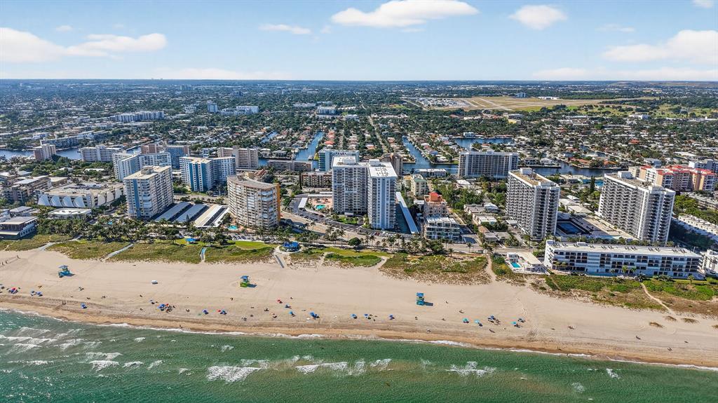 405 North Ocean Boulevard, Unit 1027 Pompano Beach, FL 33062 - Photo 55 of 57 an aerial view of residential building and ocean view