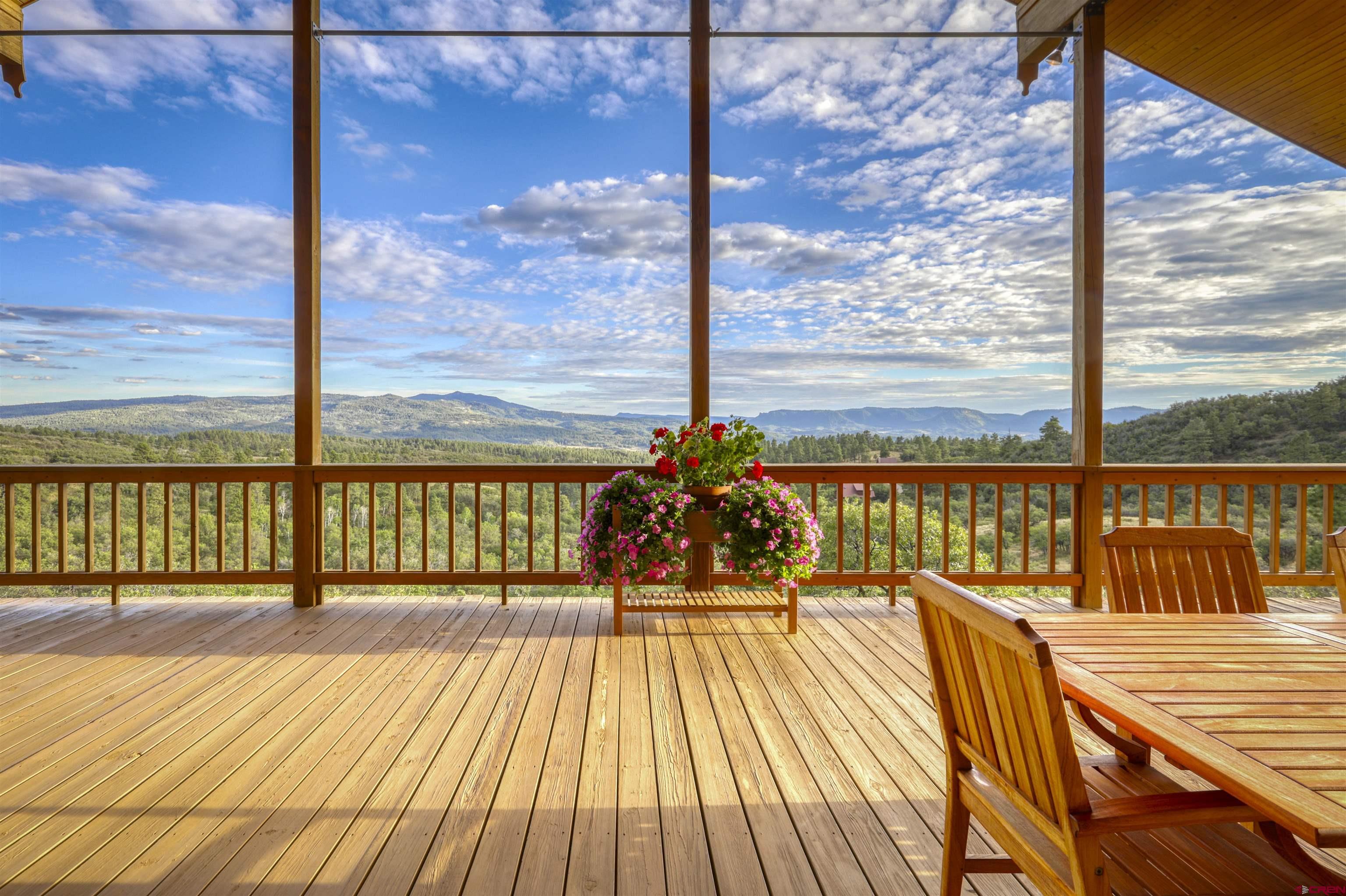1100 Soaring Eagle Court Chromo, CO 81128 - Photo 1 of 44 a view of balcony with wooden floor