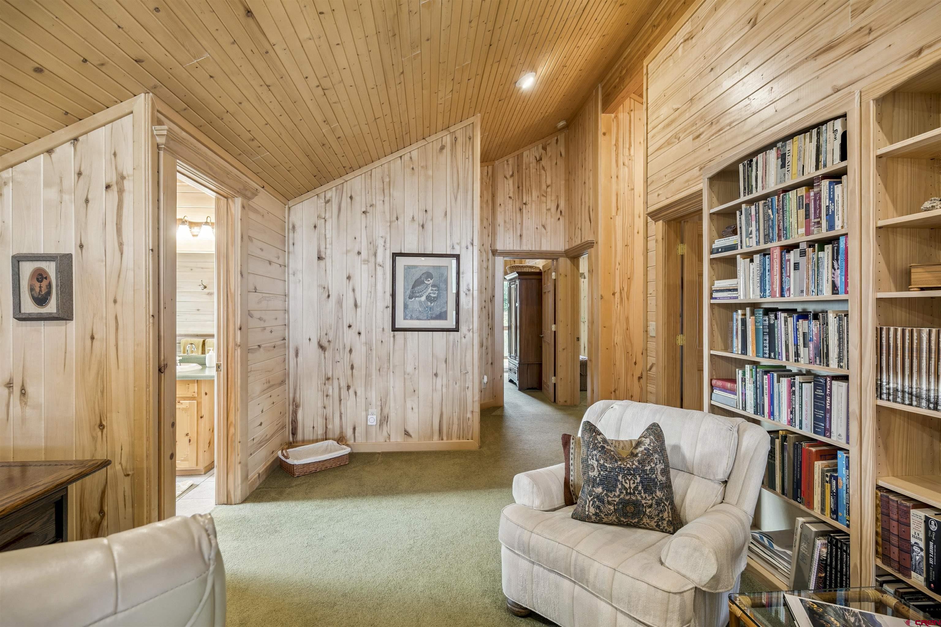 1100 Soaring Eagle Court Chromo, CO 81128 - Photo 22 of 44 a living room with furniture and a book shelf