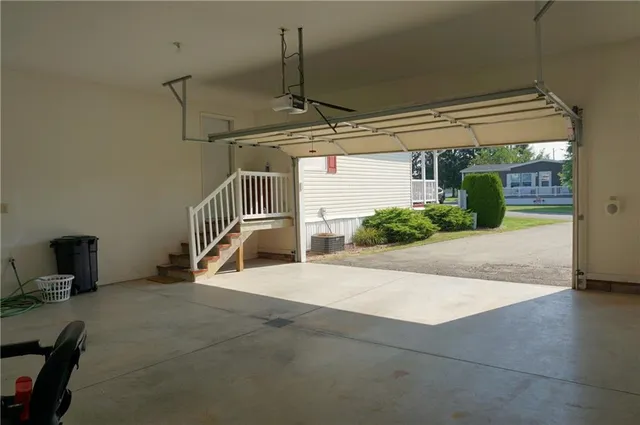 a view of a hallway with a livingroom