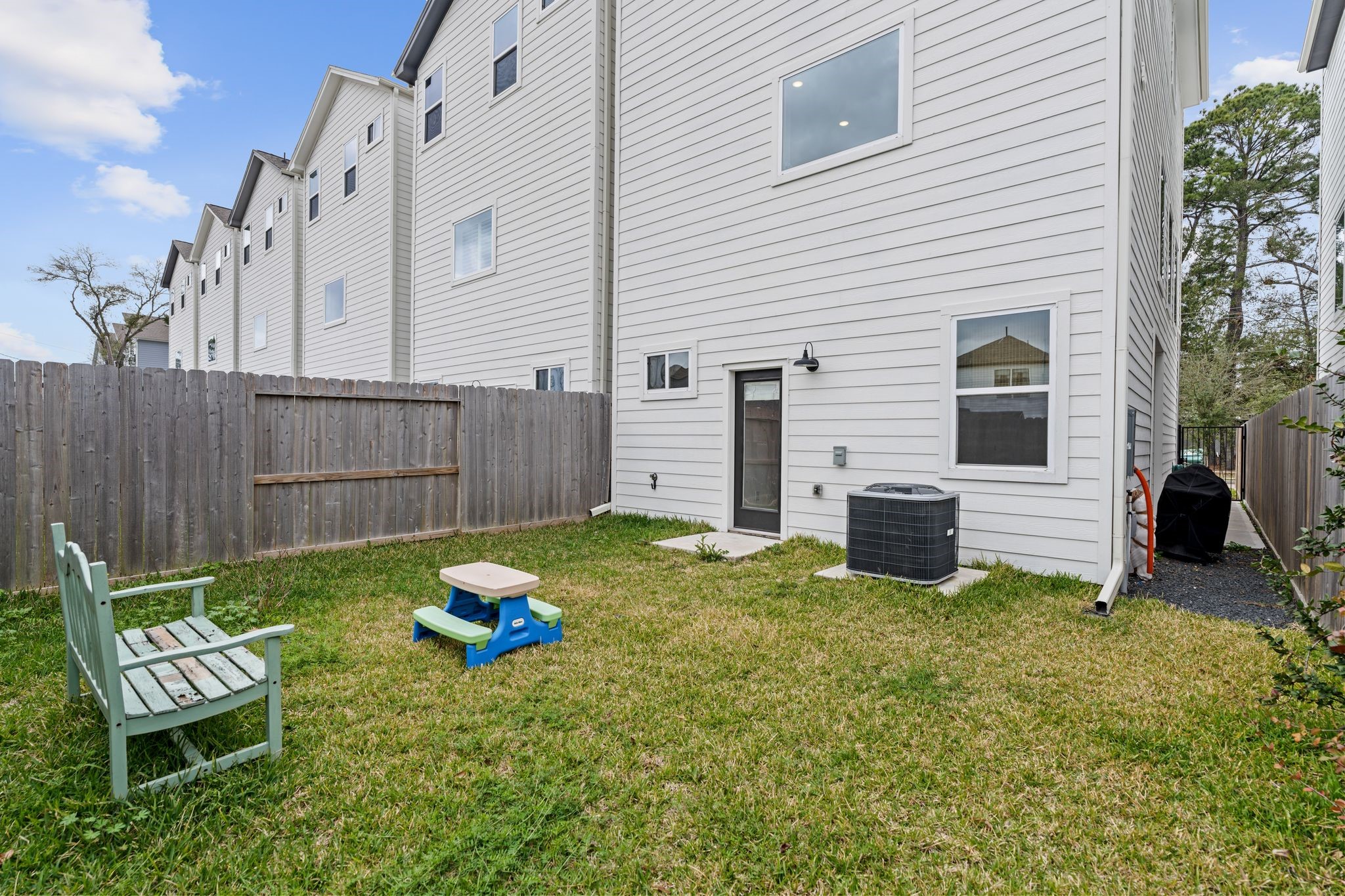 4862 Brinkman Street Houston, TX 77018 - Photo 2 of 33 Rare LARGE backyard with access from the first floor bedroom and the front door within the gated entry.