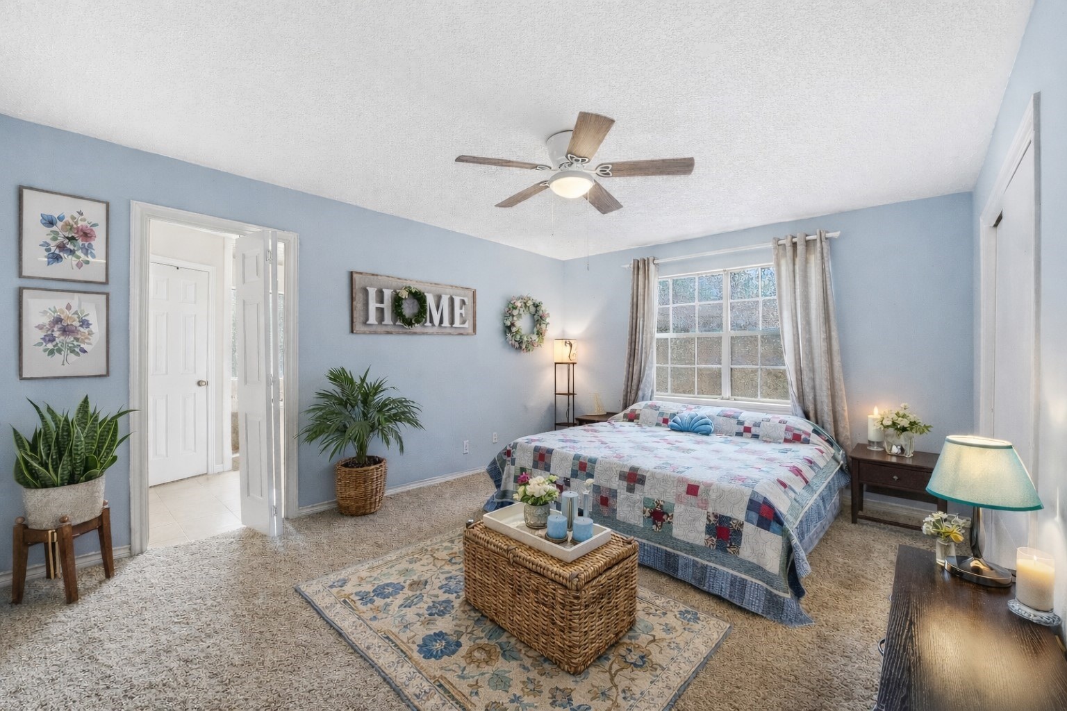 22338 Wetherburn Lane Katy, TX 77449 - Photo 12 of 36 Spacious primary bedroom featuring a large window for plenty of natural light. Ensuite bathroom is just through the door!
