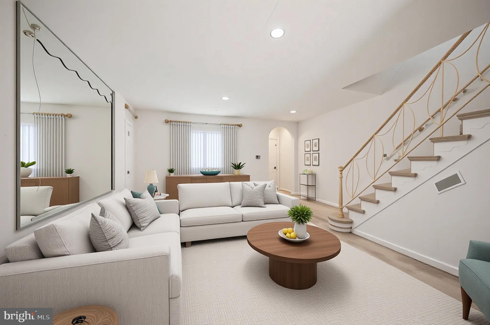 Virtually Staged Living Room