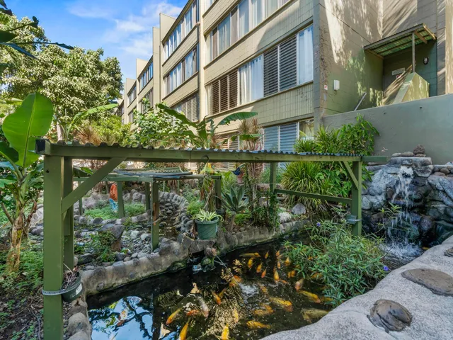 front view of a building with a yard