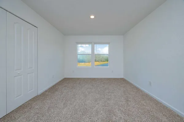 an empty room with window