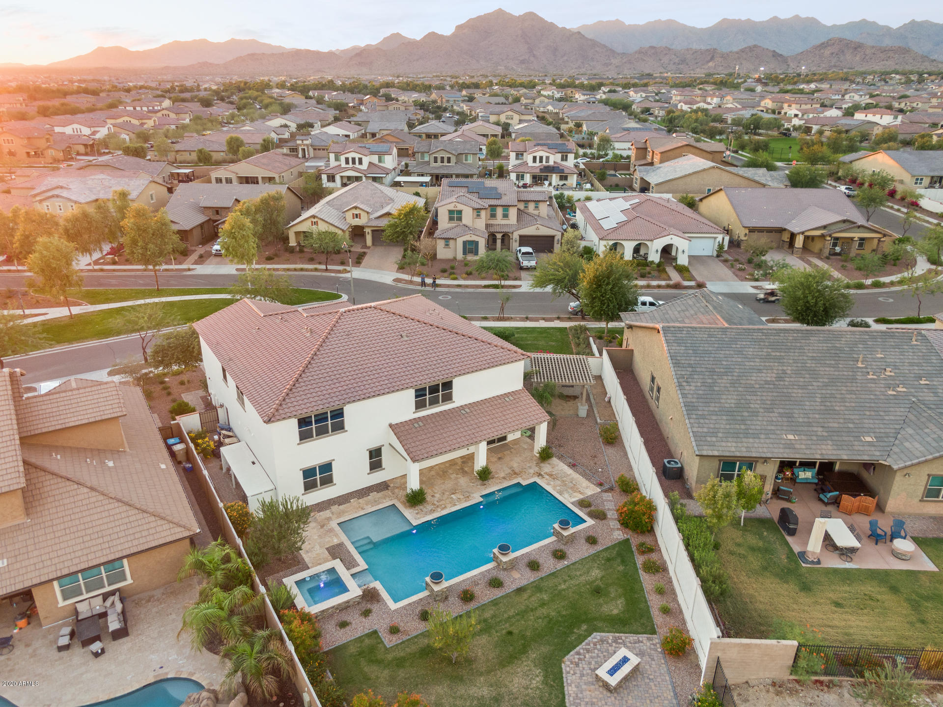 2247 North Beverly Place Buckeye, AZ 85396 - Photo 91 of 95 an aerial view of residential houses and outdoor space