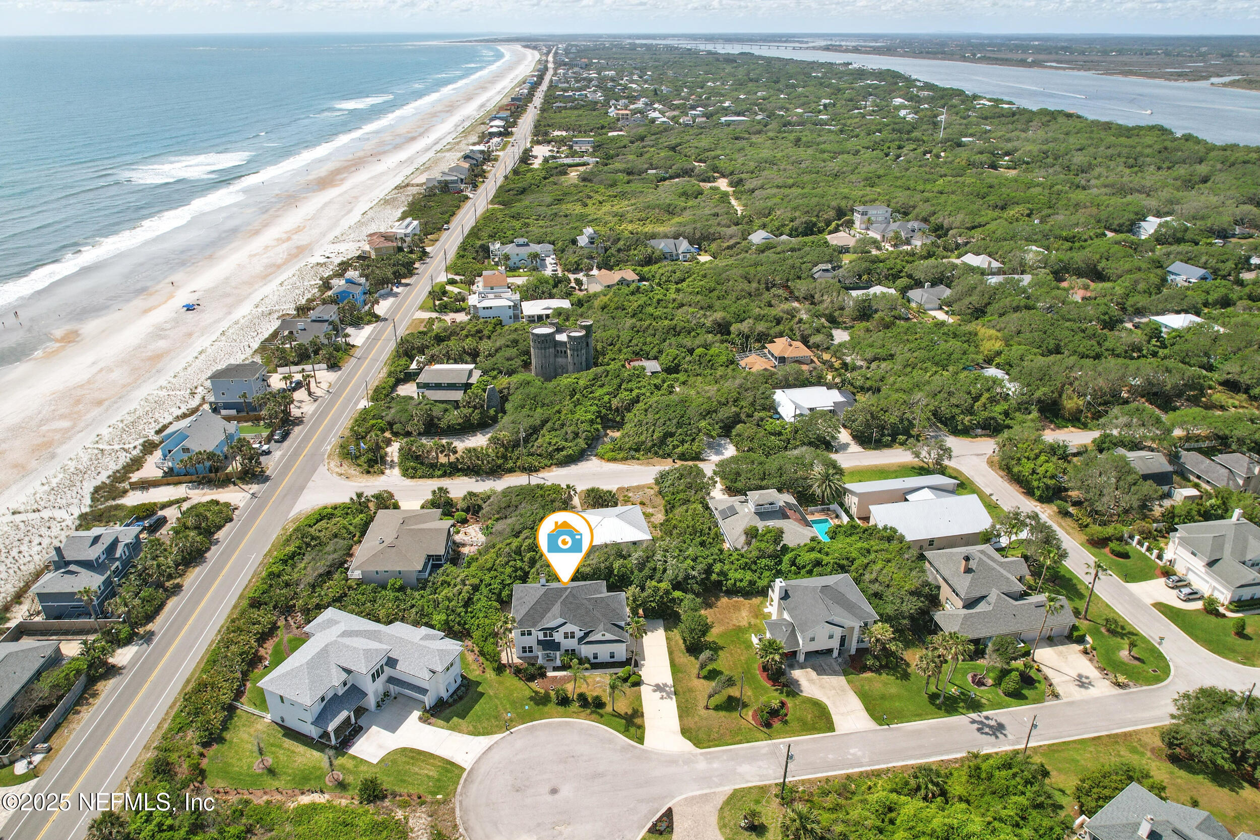 105 2nd Street St. Augustine, FL 32084 - Photo 57 of 61 an aerial view of residential houses with outdoor space