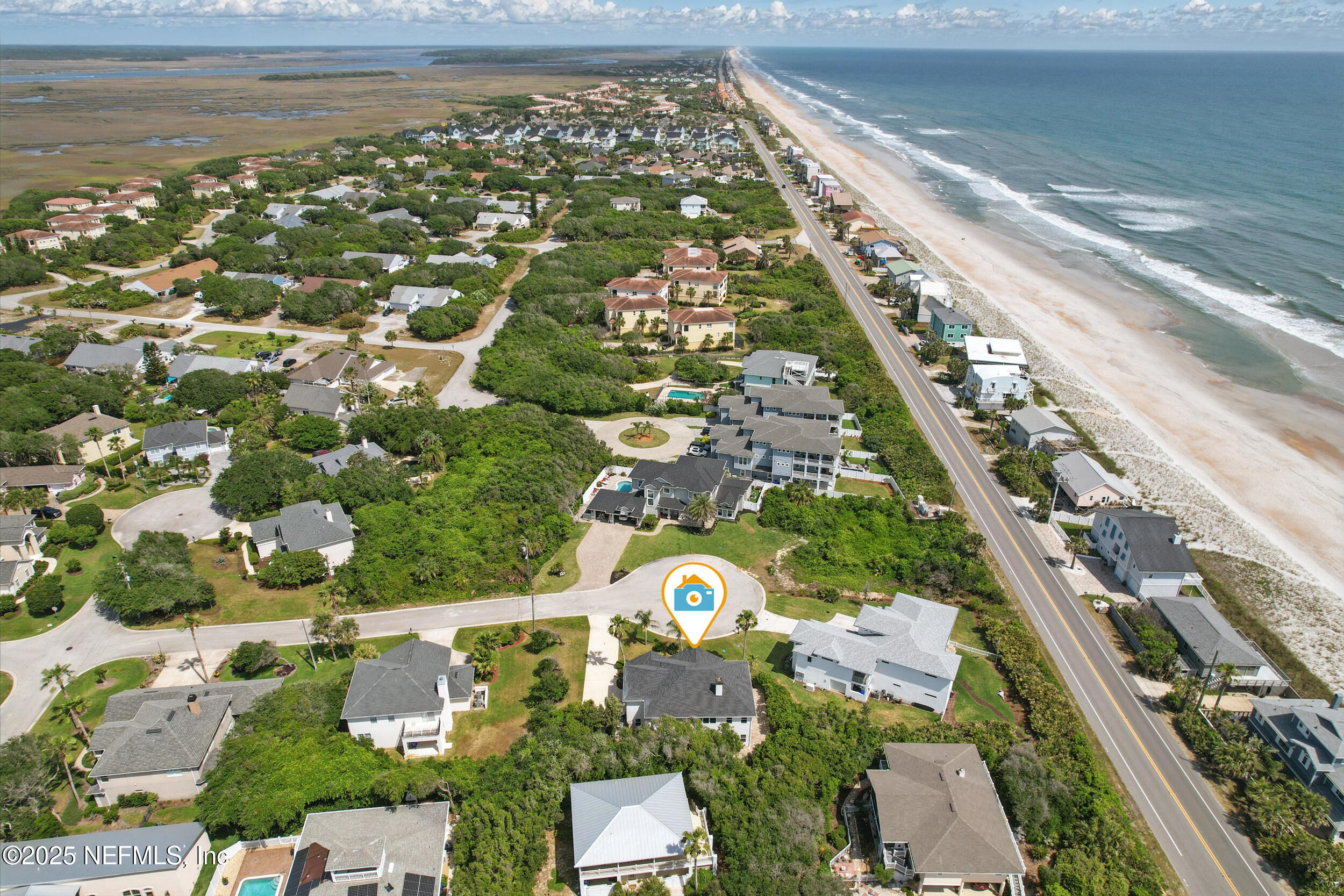 105 2nd Street St. Augustine, FL 32084 - Photo 58 of 61 an aerial view of residential houses with outdoor space