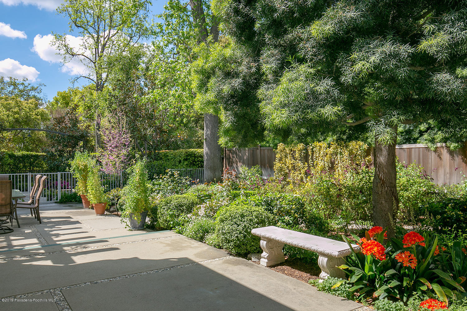 504 Arbor Street Pasadena, CA 91105 - Photo 7 of 46 a view of a garden with plants and large trees