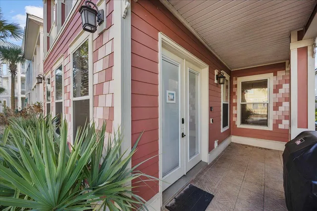 a view of front door of house
