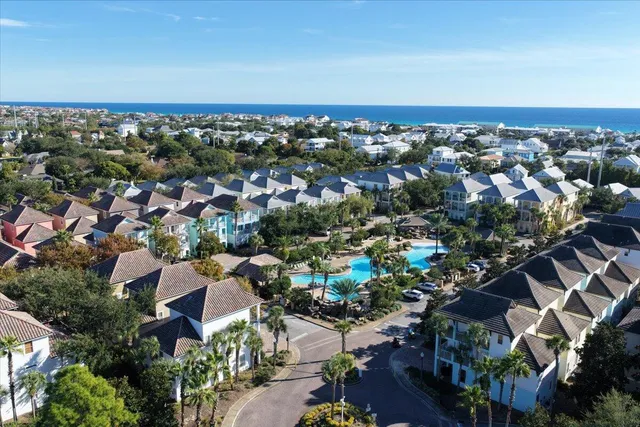 an aerial view of a city