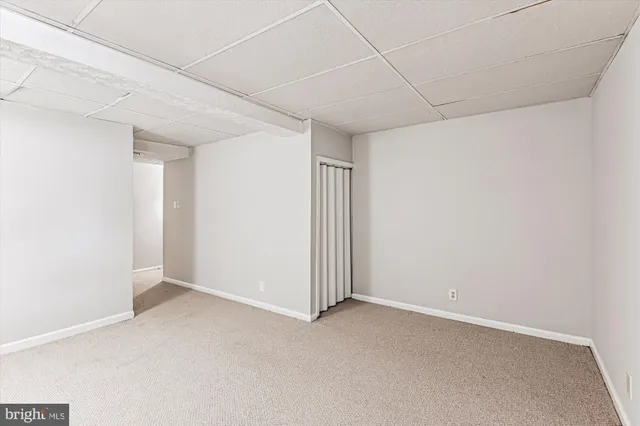 an empty room with an entryway