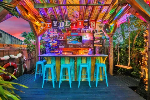 a view of a chairs in a patio