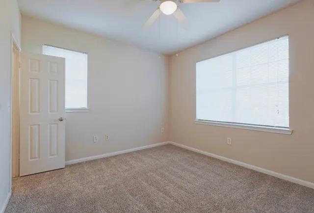 an empty room with a window