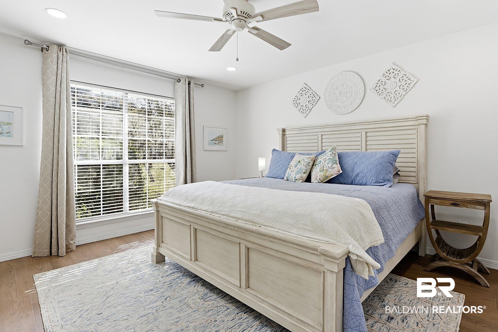 25793 Bonito Avenue Orange Beach, AL 36561 - Photo 15 of 27 Bedroom featuring LVP floors, ceiling fan, and recessed lighting