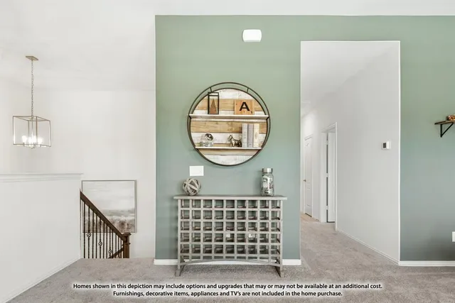 a view of staircase with a rug