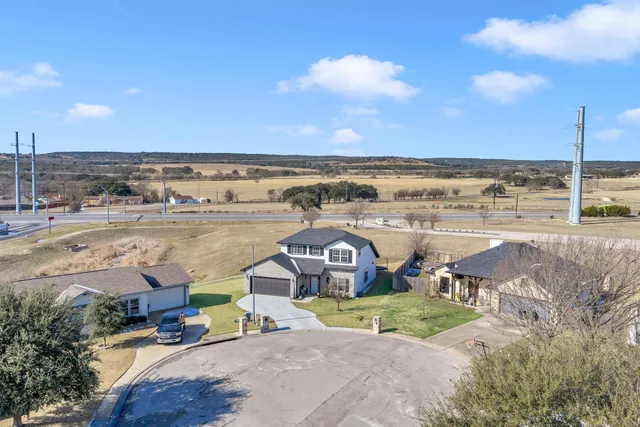 an aerial view of a city