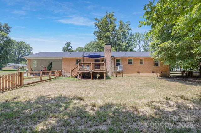 front view of a house with a patio