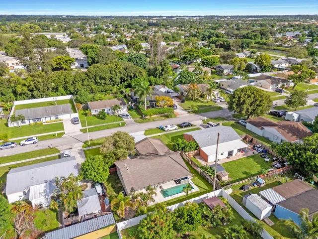 view of a city with lots of trees
