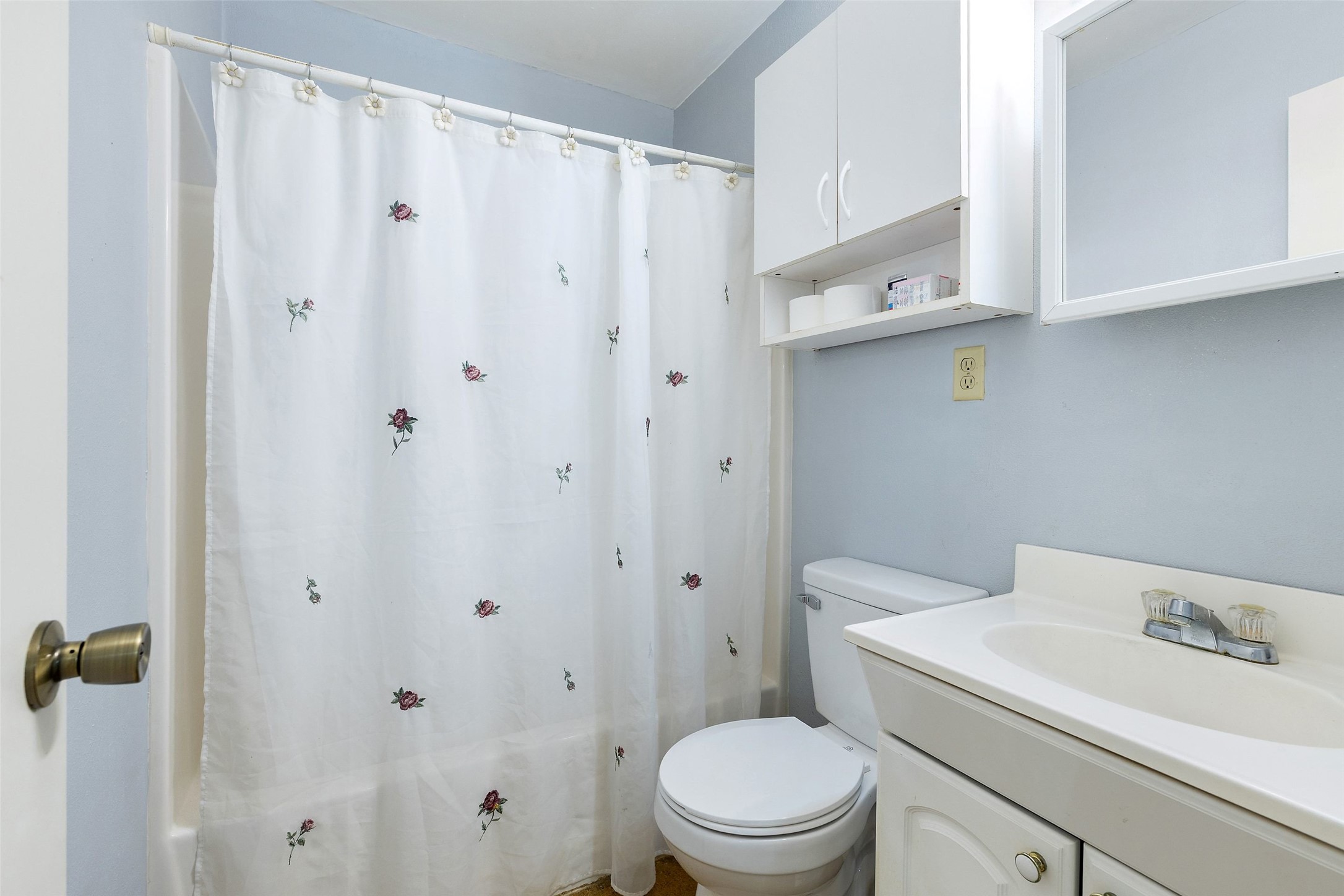 399 Upper Elgin River Road Elgin, TX 78621 - Photo 32 of 39 Full bath with vanity and a shower with curtain