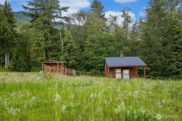 a house view with a garden space