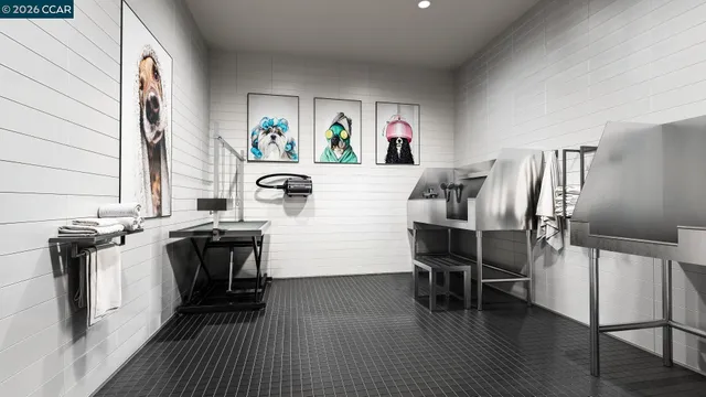 a outdoor space with patio fireplace and a couch