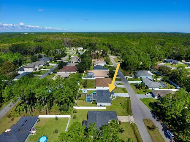 an aerial view of multiple house