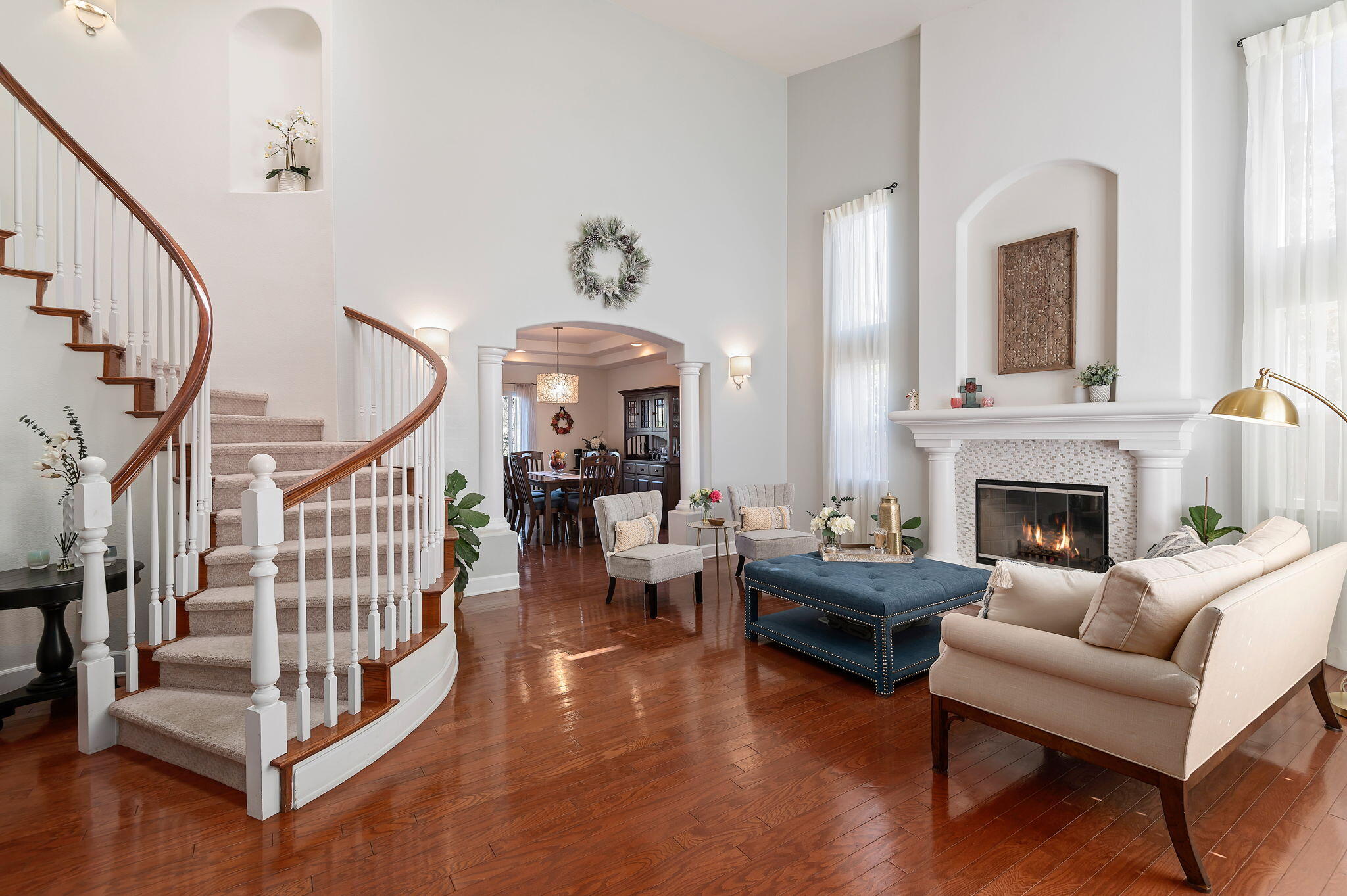 7818 Day Road Goleta, CA 93117 - Photo 3 of 24 a living room with furniture and a fireplace