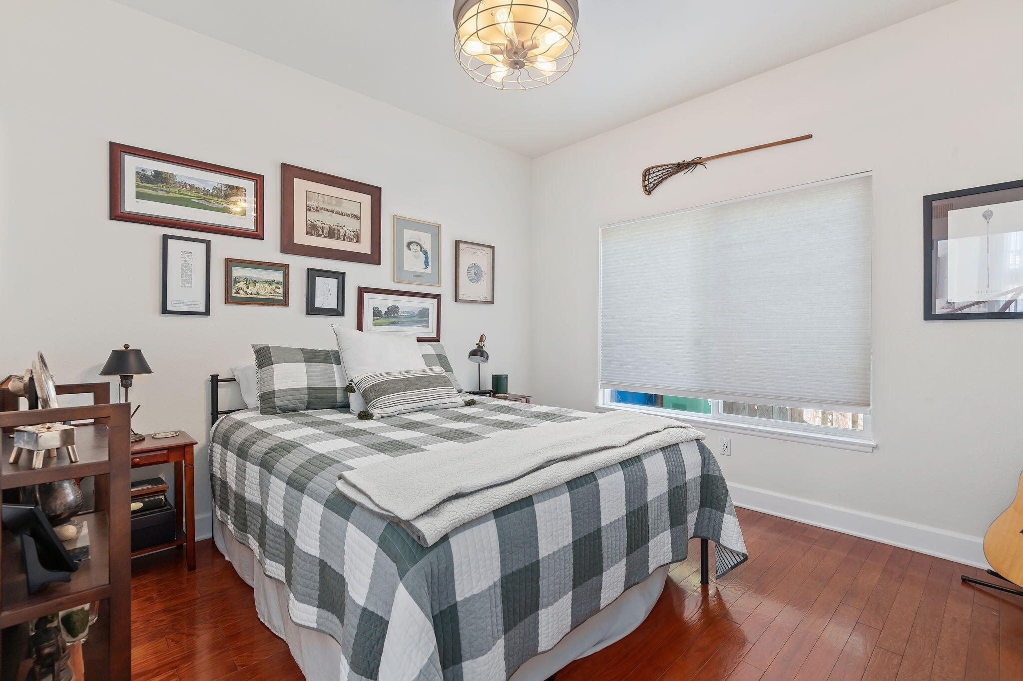 7818 Day Road Goleta, CA 93117 - Photo 10 of 24 a bed room with a bed and a chandelier