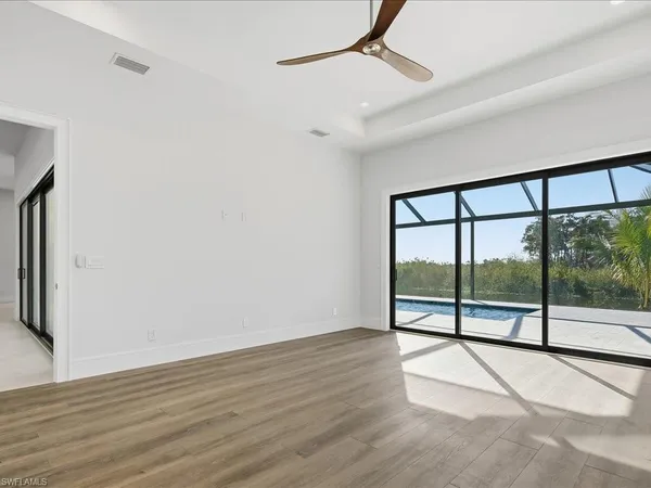 a room with washing machine