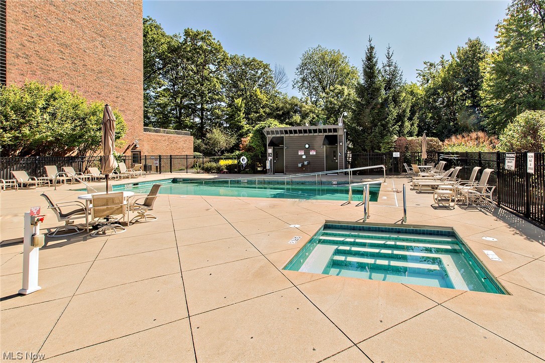27500 Cedar Road, Unit 608 Beachwood, OH 44122 - Photo 29 of 34 Beautiful pool area with additional hot tub.