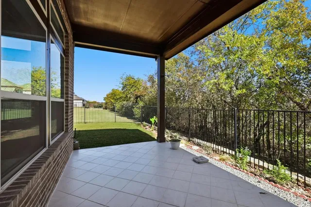 a view of an outdoor space and deck