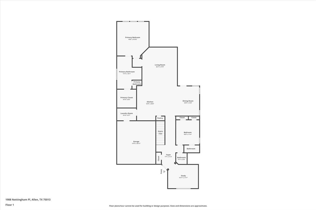 1988 Nottingham Place Allen, TX 75013 - Photo 38 of 40 View of floor plan / room layout