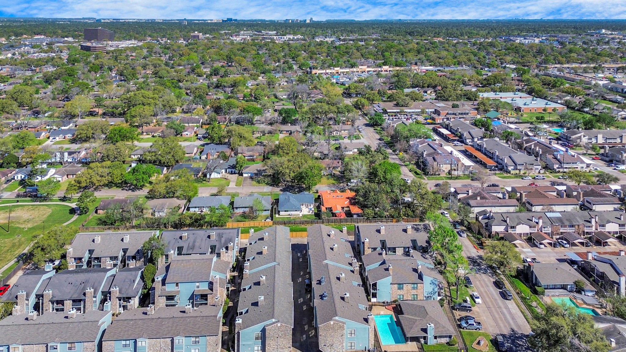 3750 Tanglewilde Street, Unit A7 Houston, TX 77063 - Photo 34 of 36 an aerial view of city