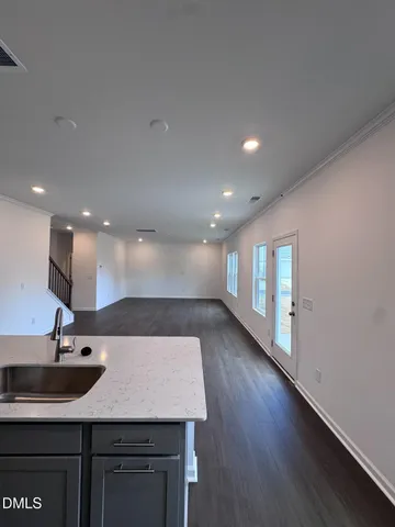 an empty room with a space