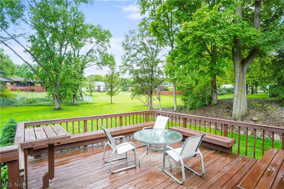 6400 Brookside Road Independence, OH 44131 - Photo 14 of 47 Wooden terrace with a lawn