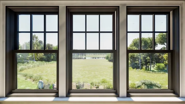 a bedroom with two beds and a window
