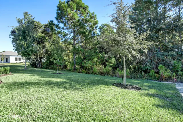 a view of backyard with green space