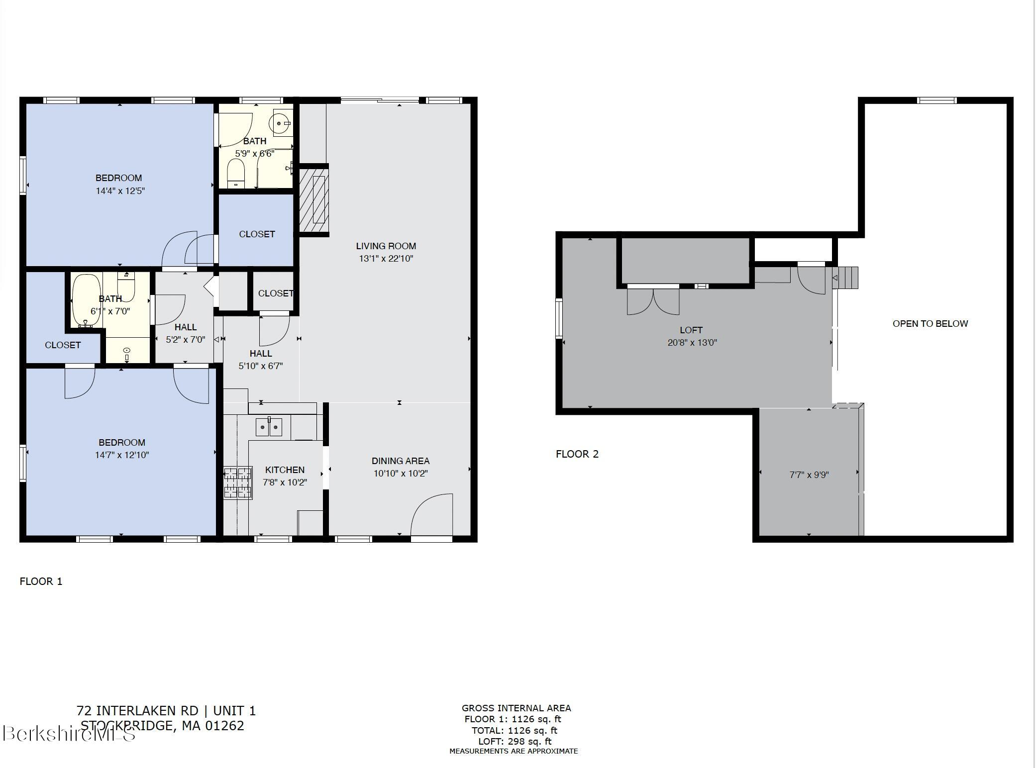 72 Interlaken Road, Unit 1 West Stockbridge, MA 01266 - Photo 16 of 16 a picture of a floor plan