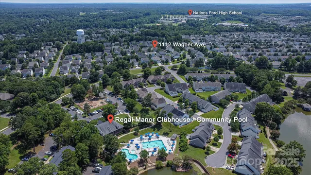 an aerial view of a city